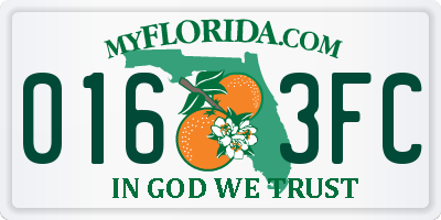 FL license plate 0163FC