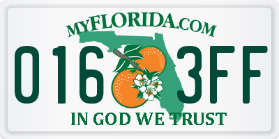 FL license plate 0163FF