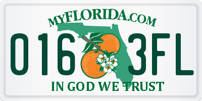 FL license plate 0163FL
