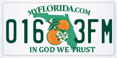 FL license plate 0163FM