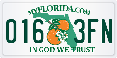 FL license plate 0163FN