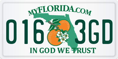 FL license plate 0163GD