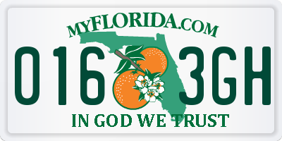 FL license plate 0163GH