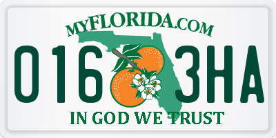 FL license plate 0163HA