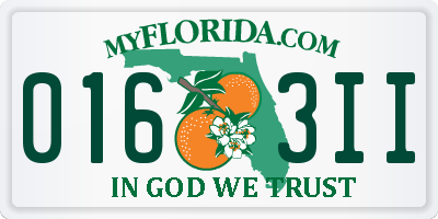 FL license plate 0163II