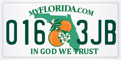 FL license plate 0163JB
