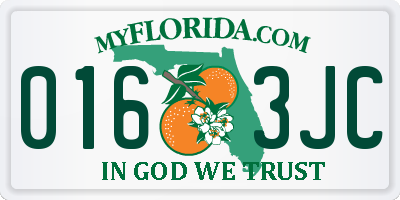 FL license plate 0163JC
