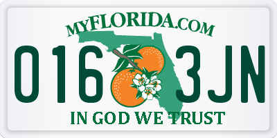 FL license plate 0163JN