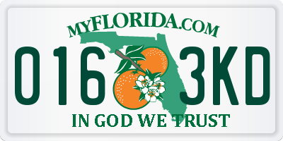 FL license plate 0163KD
