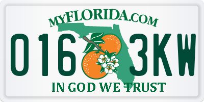 FL license plate 0163KW