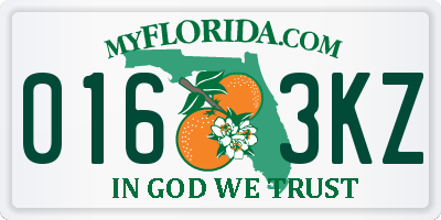 FL license plate 0163KZ