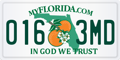FL license plate 0163MD