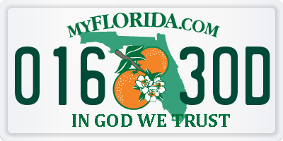 FL license plate 0163OD