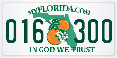 FL license plate 0163OO