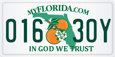 FL license plate 0163OY