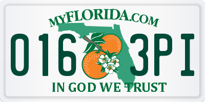 FL license plate 0163PI