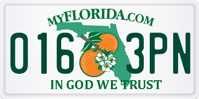 FL license plate 0163PN