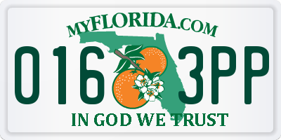 FL license plate 0163PP