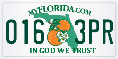 FL license plate 0163PR