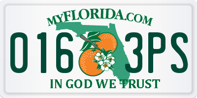 FL license plate 0163PS