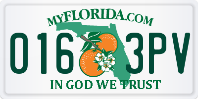 FL license plate 0163PV