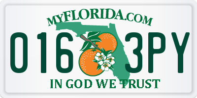 FL license plate 0163PY