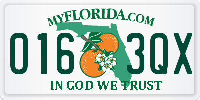 FL license plate 0163QX