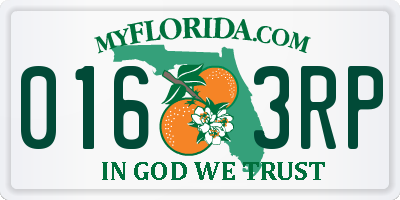 FL license plate 0163RP
