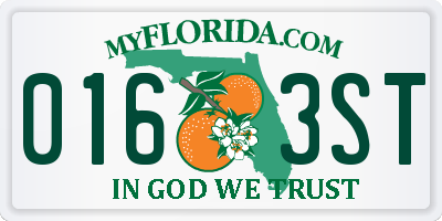 FL license plate 0163ST