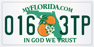 FL license plate 0163TP