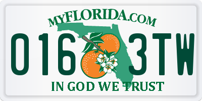 FL license plate 0163TW