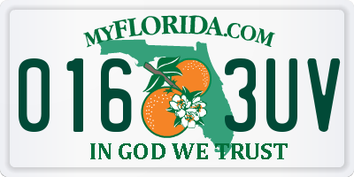 FL license plate 0163UV