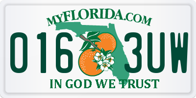 FL license plate 0163UW