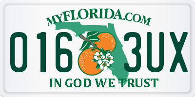 FL license plate 0163UX