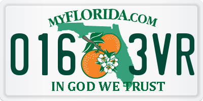 FL license plate 0163VR