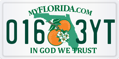 FL license plate 0163YT