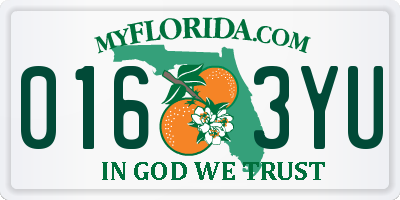 FL license plate 0163YU