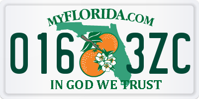 FL license plate 0163ZC