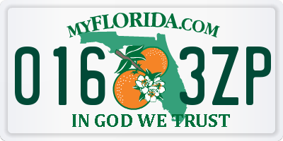 FL license plate 0163ZP
