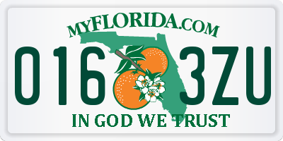 FL license plate 0163ZU