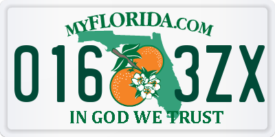 FL license plate 0163ZX
