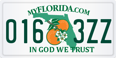 FL license plate 0163ZZ