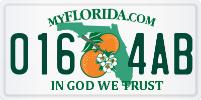 FL license plate 0164AB
