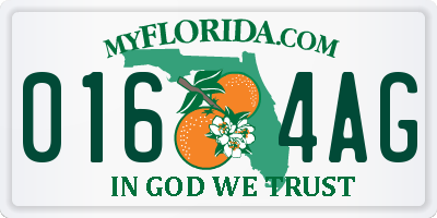 FL license plate 0164AG