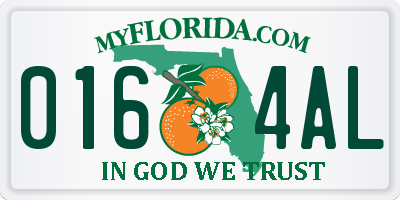 FL license plate 0164AL