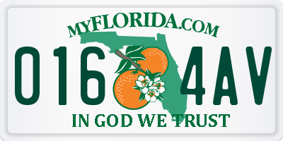 FL license plate 0164AV