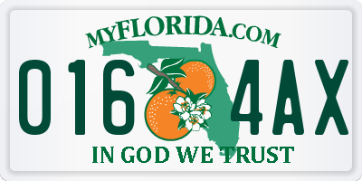 FL license plate 0164AX