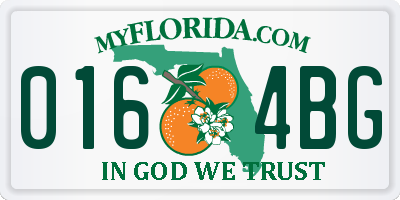 FL license plate 0164BG