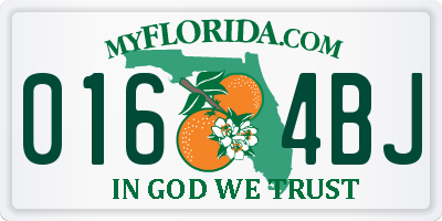 FL license plate 0164BJ