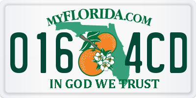 FL license plate 0164CD
